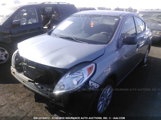 3N1CN7AP0CL811276 - 2012 NISSAN VERSA S/SV/SL SILVER photo 2