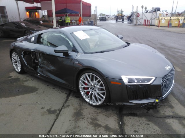 WUAEAAFX2H7901695 - 2017 AUDI R8 5.2 QUATTRO GRAY photo 1