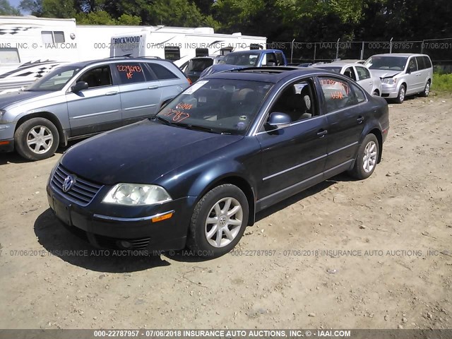 WVWPD63B94E271859 - 2004 VOLKSWAGEN PASSAT GLS BLACK photo 2