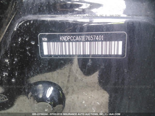 KNDPCCA61E7657401 - 2014 KIA SPORTAGE SX BLACK photo 9