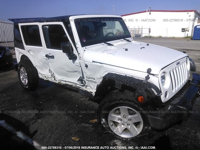 1C4BJWDG4FL628392 - 2015 JEEP WRANGLER UNLIMITED SPORT WHITE photo 1