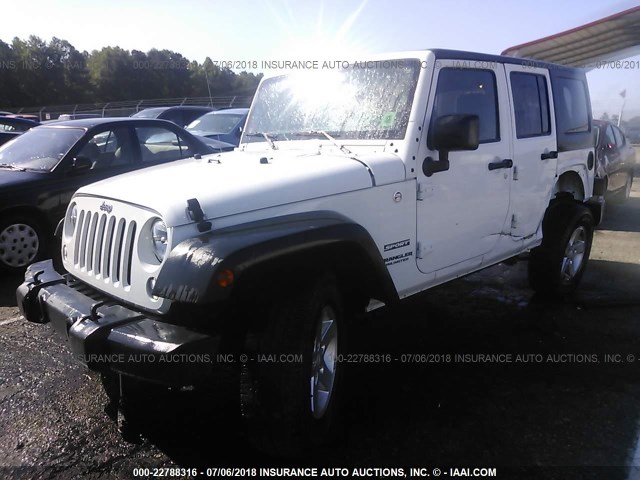 1C4BJWDG4FL628392 - 2015 JEEP WRANGLER UNLIMITED SPORT WHITE photo 2