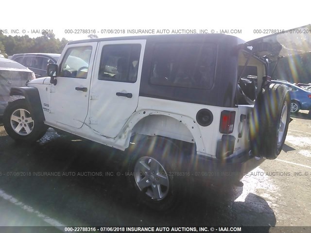 1C4BJWDG4FL628392 - 2015 JEEP WRANGLER UNLIMITED SPORT WHITE photo 3