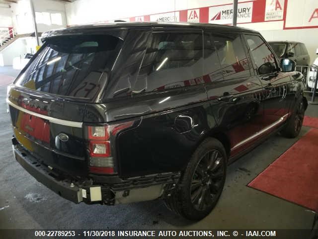 SALGS2EF9EA152287 - 2014 LAND ROVER RANGE ROVER SUPERCHARGED BLACK photo 4