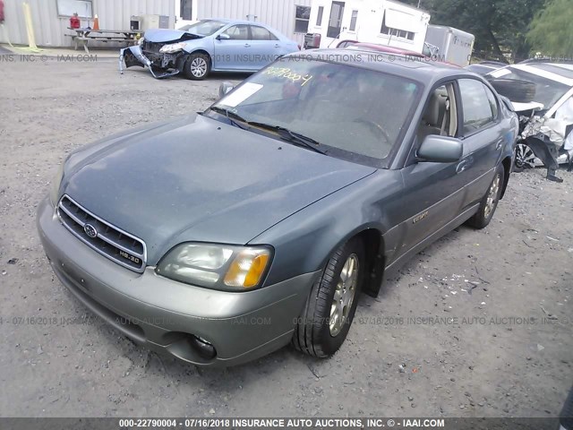 4S3BE896027203853 - 2002 SUBARU LEGACY OUTBACK 3.0 H6/3.0 H6 VDC GREEN photo 2