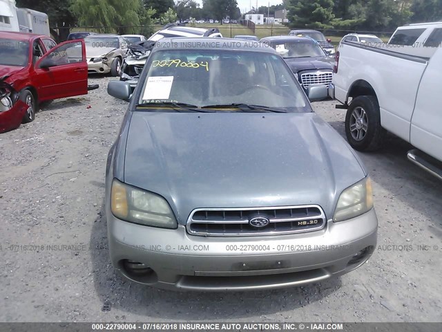4S3BE896027203853 - 2002 SUBARU LEGACY OUTBACK 3.0 H6/3.0 H6 VDC GREEN photo 6