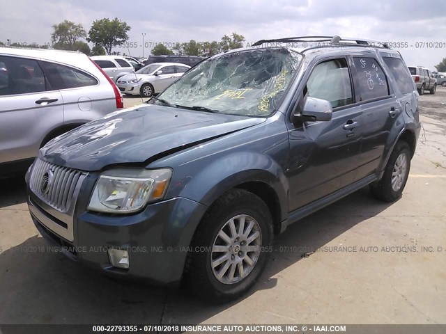 4M2CN9HG9AKJ21808 - 2010 MERCURY MARINER PREMIER Light Blue photo 2