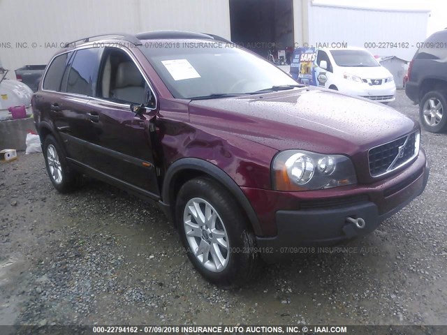 YV1CZ911051163662 - 2005 VOLVO XC90 T6 MAROON photo 1