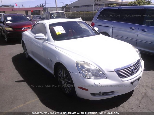 JTHFN45Y079011666 - 2007 LEXUS SC 430 WHITE photo 1