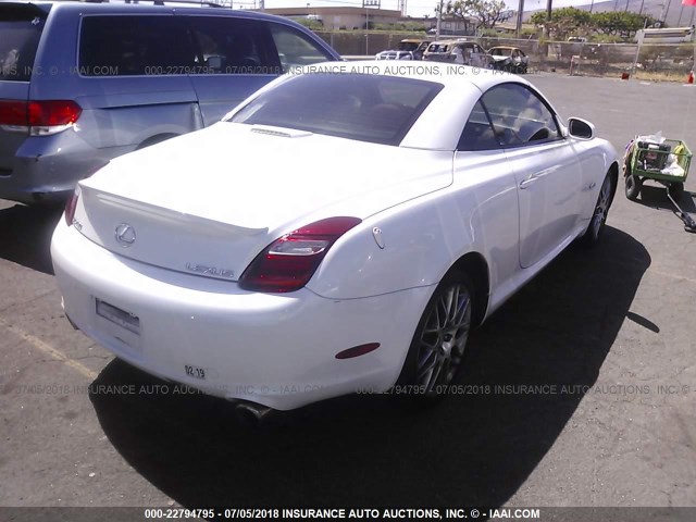 JTHFN45Y079011666 - 2007 LEXUS SC 430 WHITE photo 4