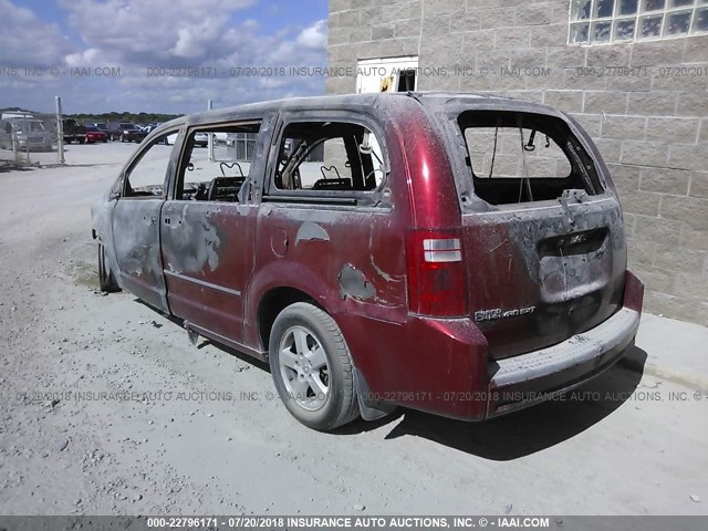 1D8HN54P18B109268 - 2008 DODGE GRAND CARAVAN SXT RED photo 3