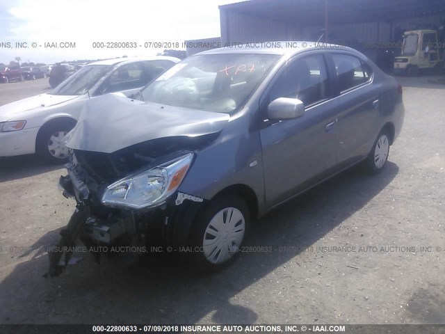 ML32F3FJXJHF08901 - 2018 MITSUBISHI MIRAGE G4 ES ნაცრისფერი ფოტო 2