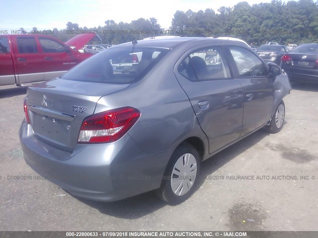 ML32F3FJXJHF08901 - 2018 MITSUBISHI MIRAGE G4 ES ნაცრისფერი ფოტო 4