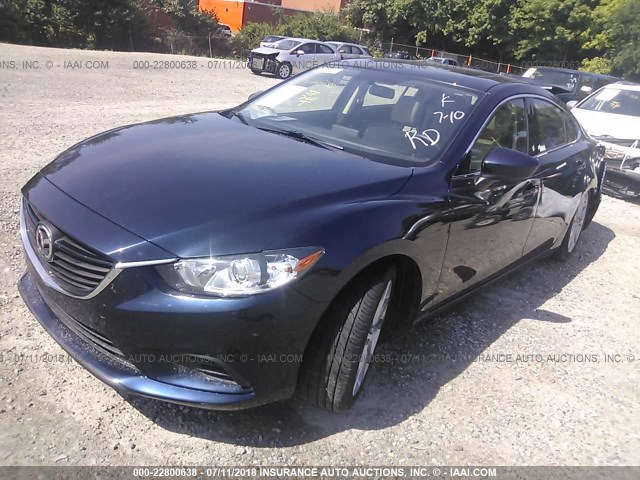 JM1GJ1V56G1414216 - 2016 MAZDA 6 TOURING BLUE photo 2