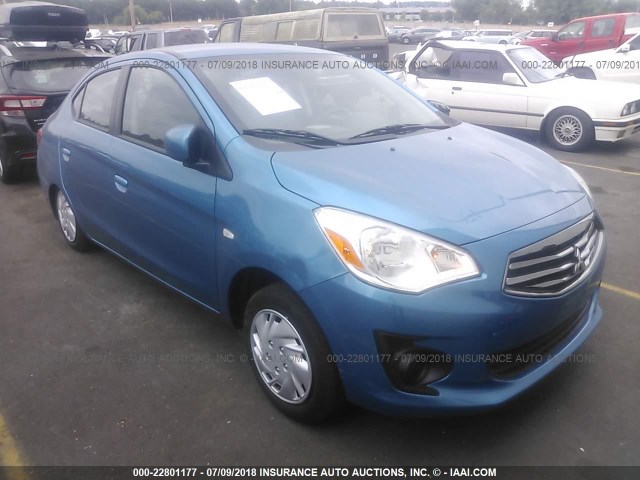 ML32F3FJ1HHF05489 - 2017 MITSUBISHI MIRAGE G4 ES BLUE photo 1