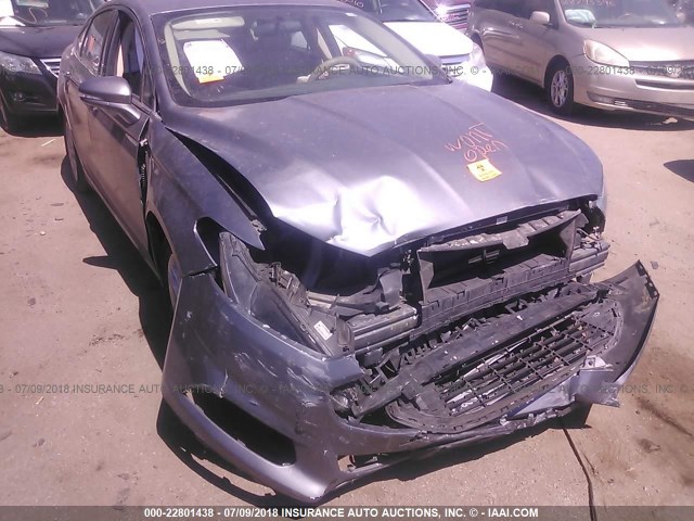 3FA6P0H77ER357874 - 2014 FORD FUSION SE GRAY photo 6