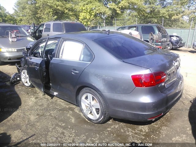 3VWLL7AJ7EM393565 - 2014 VOLKSWAGEN JETTA TDI GRAY photo 3