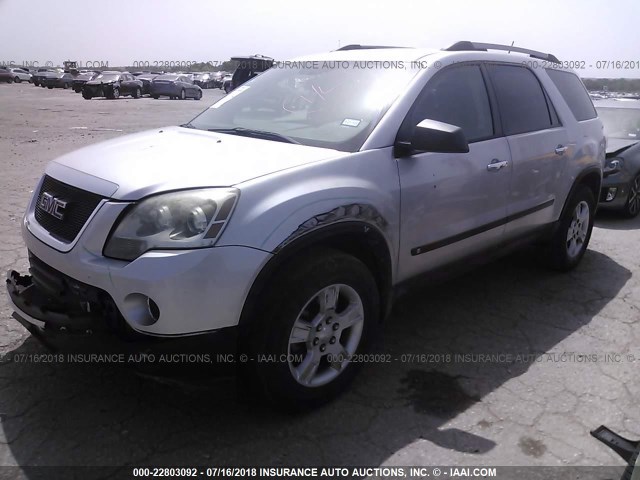 1GKLRKED3AJ155877 - 2010 GMC ACADIA SL SILVER photo 2