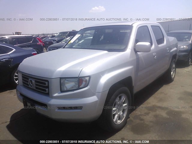 2HJYK16557H507306 - 2007 HONDA RIDGELINE RTL SILVER photo 2