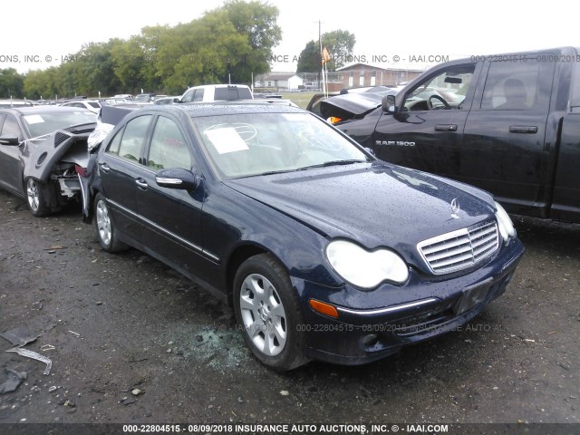 WDBRF81J05F673272 - 2005 MERCEDES-BENZ C 240 4MATIC Dark Blue photo 1