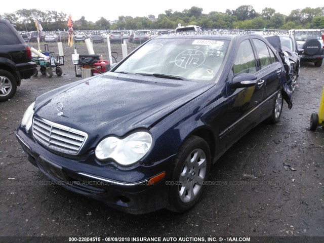 WDBRF81J05F673272 - 2005 MERCEDES-BENZ C 240 4MATIC Dark Blue photo 2