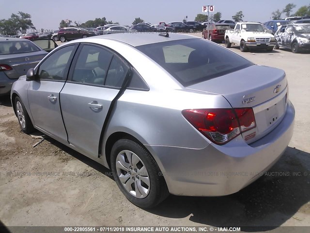 1G1PA5SH2D7108718 - 2013 CHEVROLET CRUZE LS SILVER photo 3