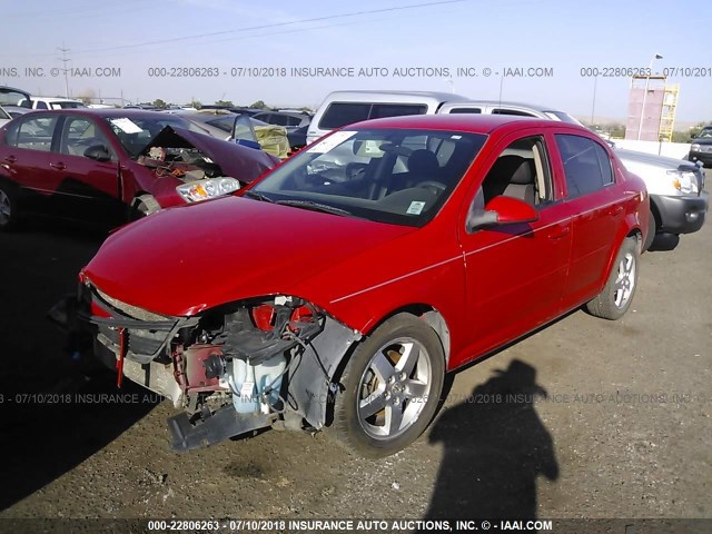 1G1AF5F59A7218524 - 2010 CHEVROLET COBALT 2LT RED photo 2