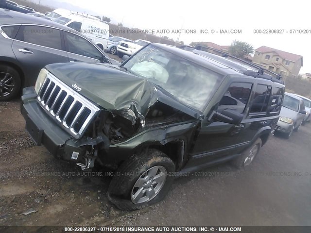 1J8HH48N87C510505 - 2007 JEEP COMMANDER GREEN photo 2