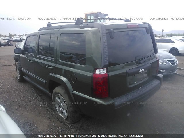 1J8HH48N87C510505 - 2007 JEEP COMMANDER GREEN photo 3