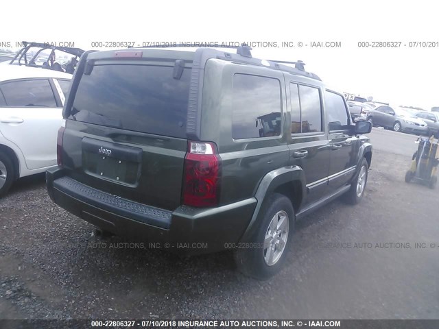 1J8HH48N87C510505 - 2007 JEEP COMMANDER GREEN photo 4