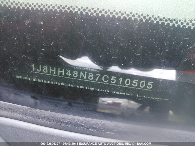 1J8HH48N87C510505 - 2007 JEEP COMMANDER GREEN photo 9