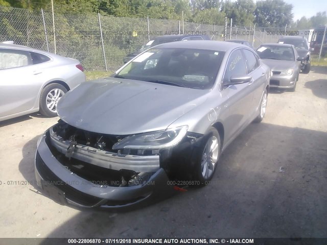 1C3CCCAB7GN179676 - 2016 CHRYSLER 200 LIMITED SILVER photo 2