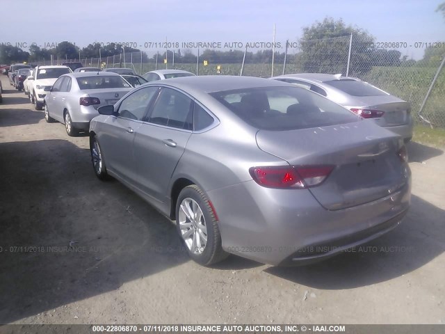 1C3CCCAB7GN179676 - 2016 CHRYSLER 200 LIMITED SILVER photo 3