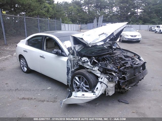 1N4AA51E39C837299 - 2009 NISSAN MAXIMA S/SV WHITE photo 1