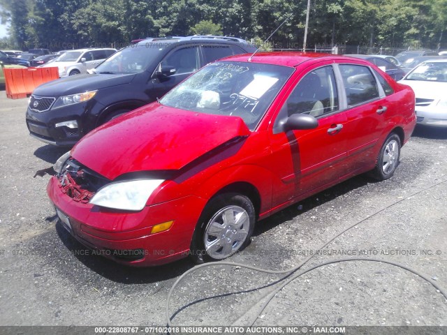 1FAFP34N67W236355 - 2007 FORD FOCUS ZX4/S/SE/SES RED photo 2