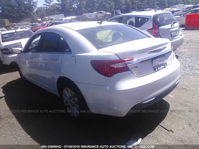 1C3CCBAG8DN591350 - 2013 CHRYSLER 200 LX WHITE photo 3