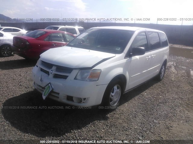 2D8HN44E59R666504 - 2009 DODGE GRAND CARAVAN SE WHITE photo 2