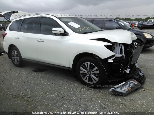 5N1DR2MM2HC664242 - 2017 NISSAN PATHFINDER S/SV/SL/PLATINUM WHITE photo 1