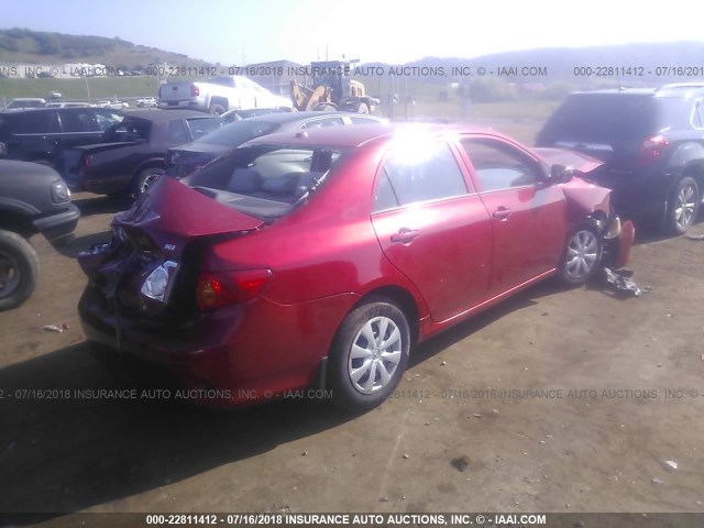 2T1BU4EE8AC278807 - 2010 TOYOTA COROLLA S/LE/XLE RED photo 4