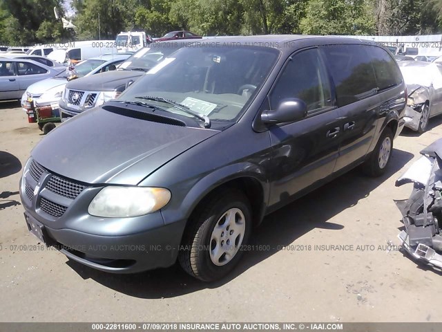 1D8GP24343B196657 - 2003 DODGE GRAND CARAVAN SE GRAY photo 2