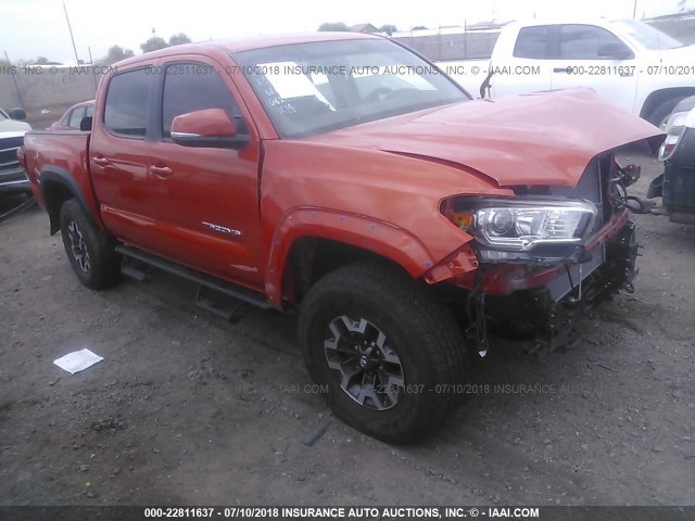 3TMCZ5AN2HM082896 - 2017 TOYOTA TACOMA DBL CAB/SR/TRDSPT/OR/PRO ORANGE photo 1