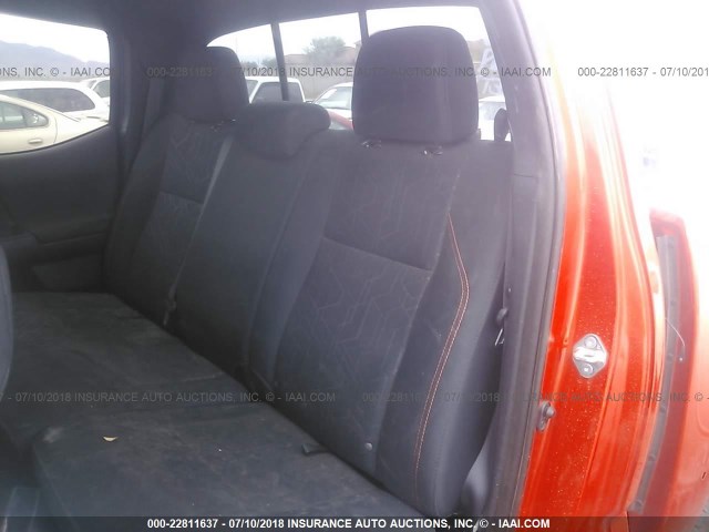 3TMCZ5AN2HM082896 - 2017 TOYOTA TACOMA DBL CAB/SR/TRDSPT/OR/PRO ORANGE photo 8