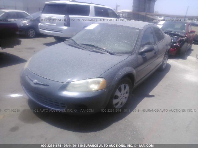 1C3AL46T23N502430 - 2003 CHRYSLER SEBRING LX BLUE photo 2