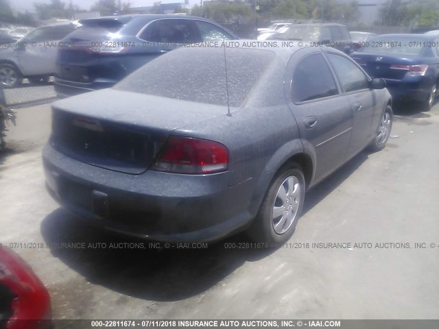 1C3AL46T23N502430 - 2003 CHRYSLER SEBRING LX BLUE photo 4