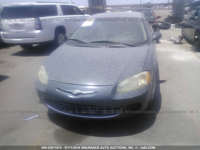 1C3AL46T23N502430 - 2003 CHRYSLER SEBRING LX BLUE photo 6