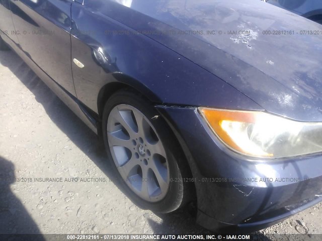 WBAVB33586KR76434 - 2006 BMW 330 I Dark Blue photo 6