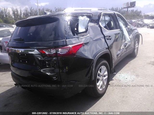 1GNERGKW4JJ234750 - 2018 CHEVROLET TRAVERSE LT BLACK photo 4