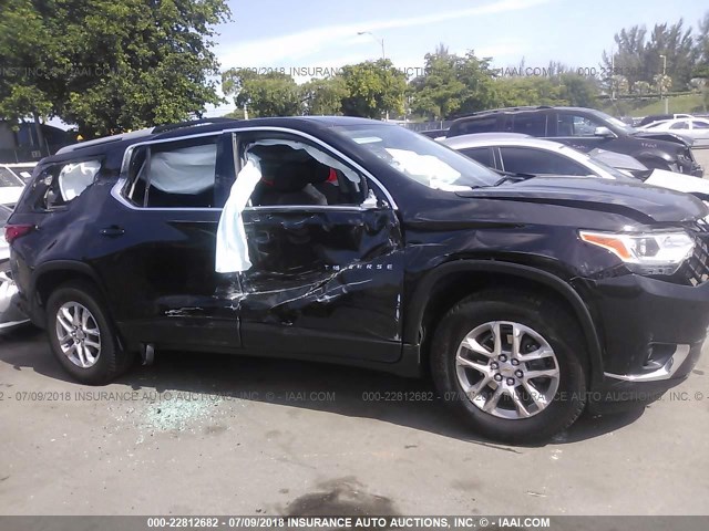 1GNERGKW4JJ234750 - 2018 CHEVROLET TRAVERSE LT BLACK photo 6