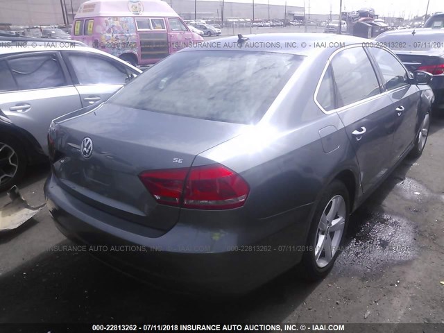 1VWBP7A36DC041305 - 2013 VOLKSWAGEN PASSAT SE GRAY photo 4