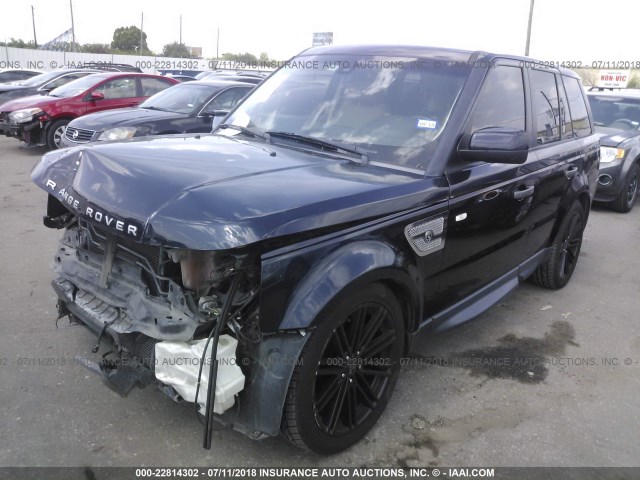 SALSK2D45AA227927 - 2010 LAND ROVER RANGE ROVER SPORT LUX BLACK photo 2